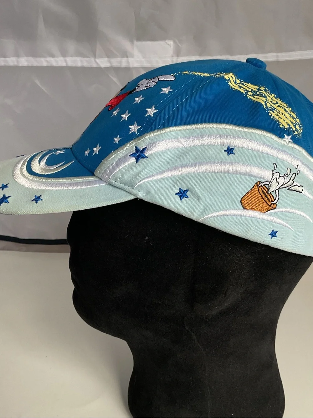 Disney Parks Youth Fantasia Mickey Mourse Sorcerers Hook And Loop Strap Hat Cap